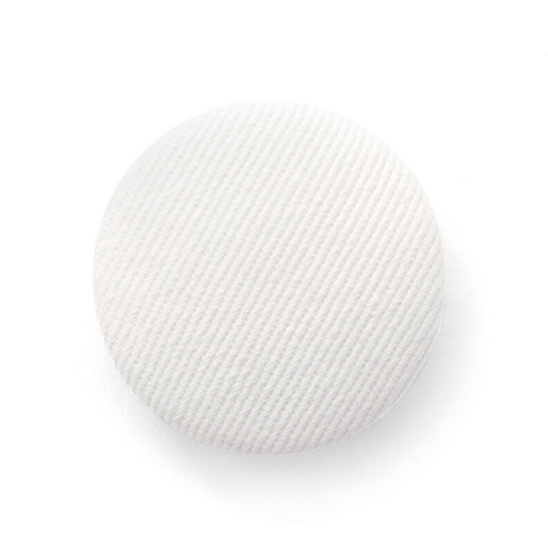 Betrukket knap, Bomuldskiper – uldhvid,  image number 1