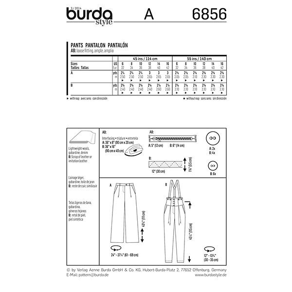 Bukser med bundfolder / Marlene bukser, Burda 6856,  image number 4