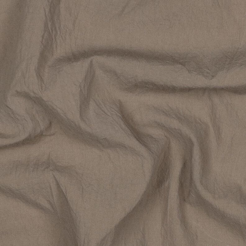 Bomuldsstof Kr&oslash;llet forvasket &ndash; m&oslash;rk taupe,  image number 2