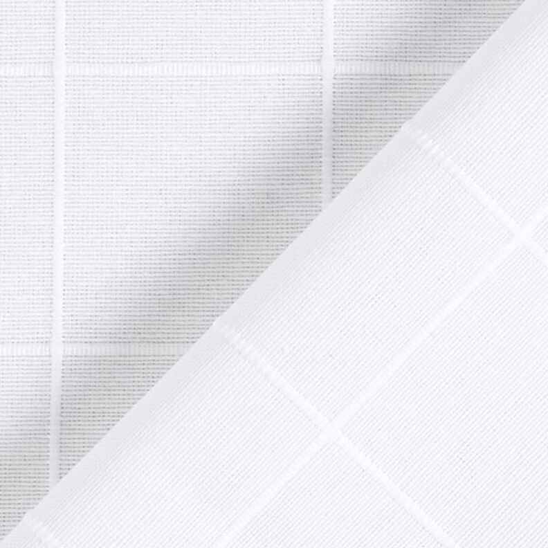 Dekorationsstof gitter-tern genanvendt – hvid,  image number 3