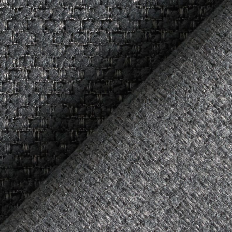 Outdoor stof bouclé-look – sort-blå,  image number 4