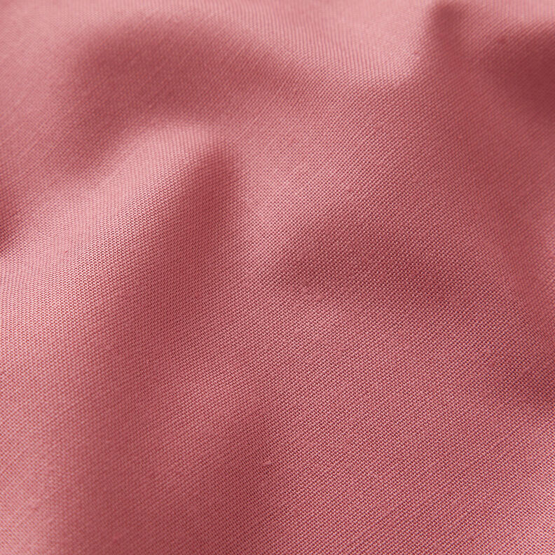 Bomuldsstof Cretonne Ensfarvet – mørk gammelrosa,  image number 2
