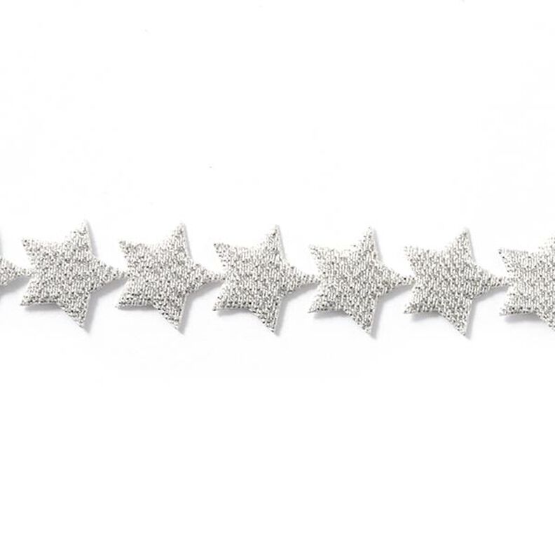Selvklæbende stjerneguirlande [20 mm] - sølv metalliskfarvet,  image number 1