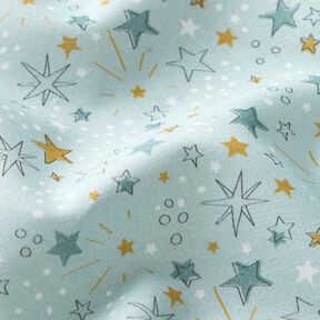 Bomuldspoplin stjernehimmel – babyblue, 