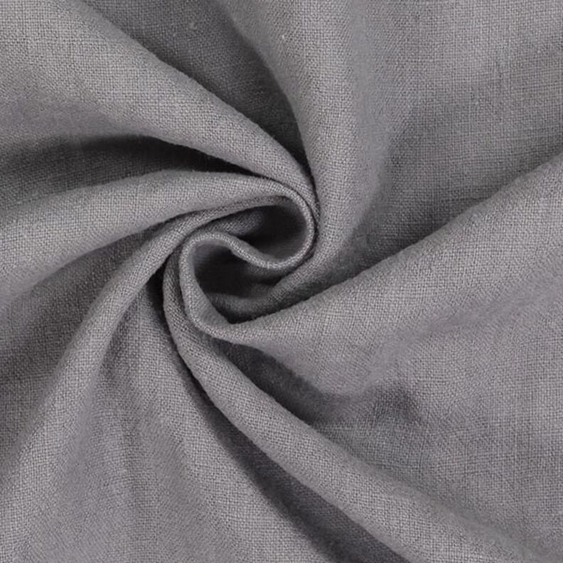 Hørstof ramie mix stonewashed, kraftig kvalitet – grå,  image number 2