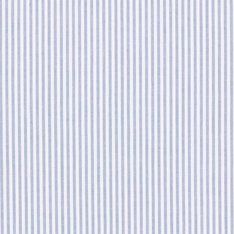 Bomuldspoplin Striber, garnfarvet – jeansblå/hvid,  image number 1
