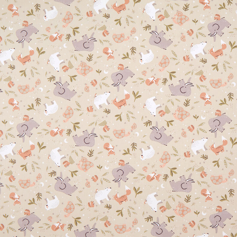 Bomuldspoplin dyr fra hele verden – natur,  image number 1