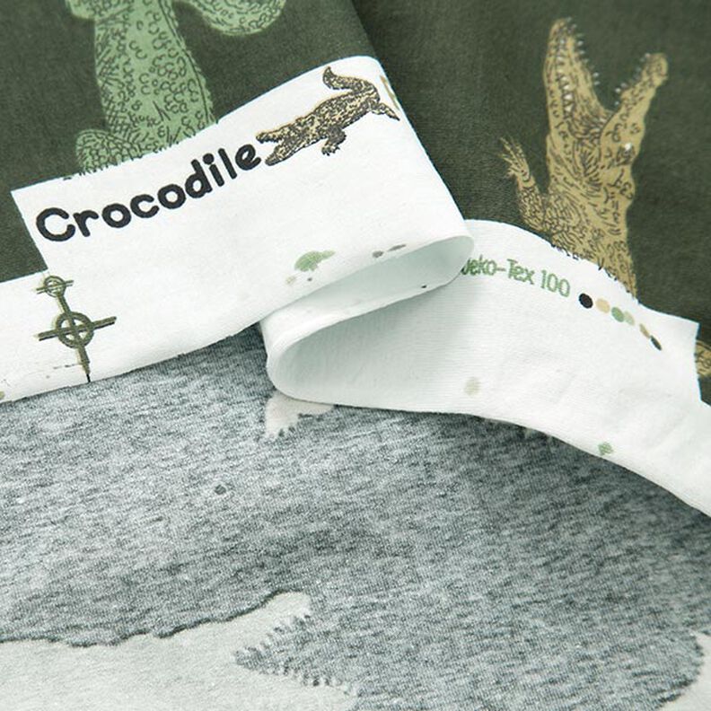 Bomuldsjersey krokodiller – mørk fyr,  image number 3