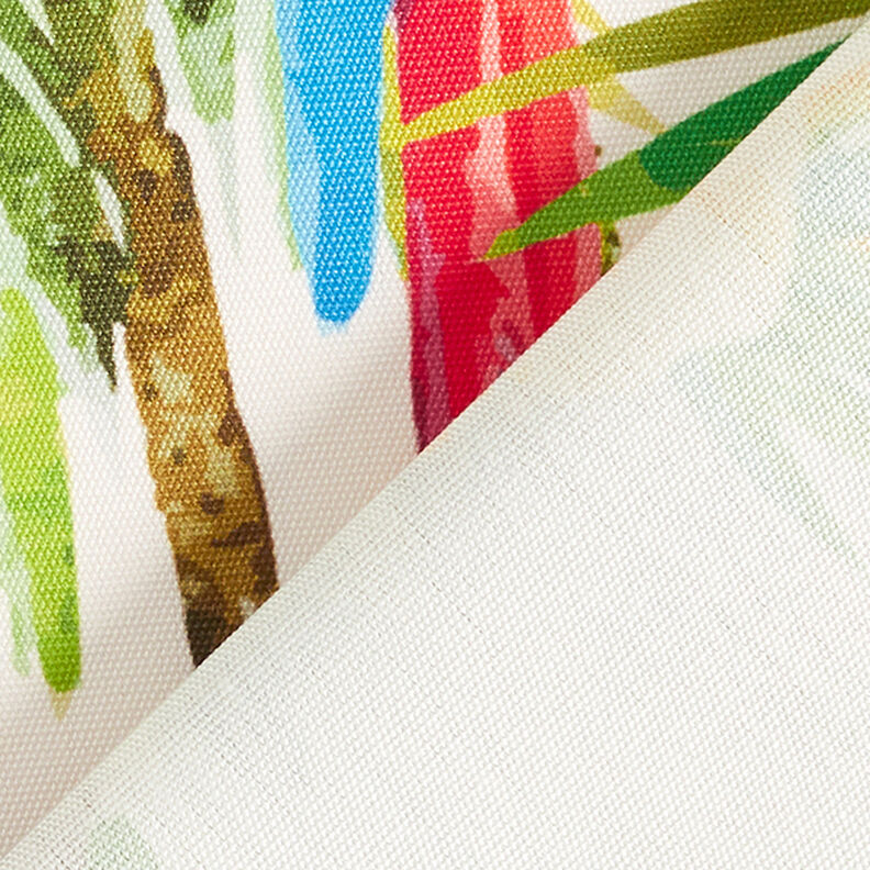 Outdoorstof Canvas Tropiske fugle – hvid/grøn,  image number 4