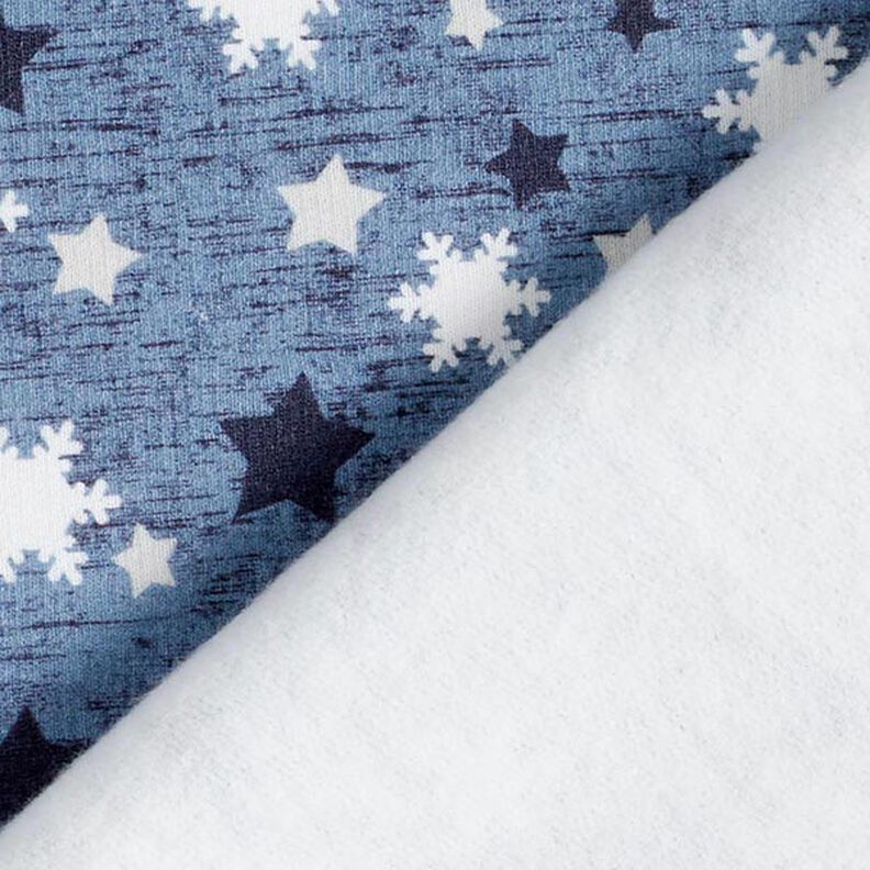 Sweatshirt lodden snefnug og stjerner Digitaltryk – blågrå,  image number 5