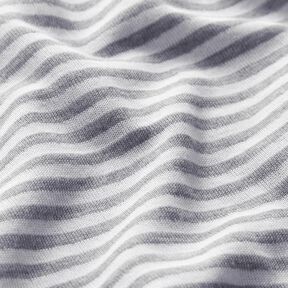 doubleface jersey striber ensfarvet – hvid/grå, 