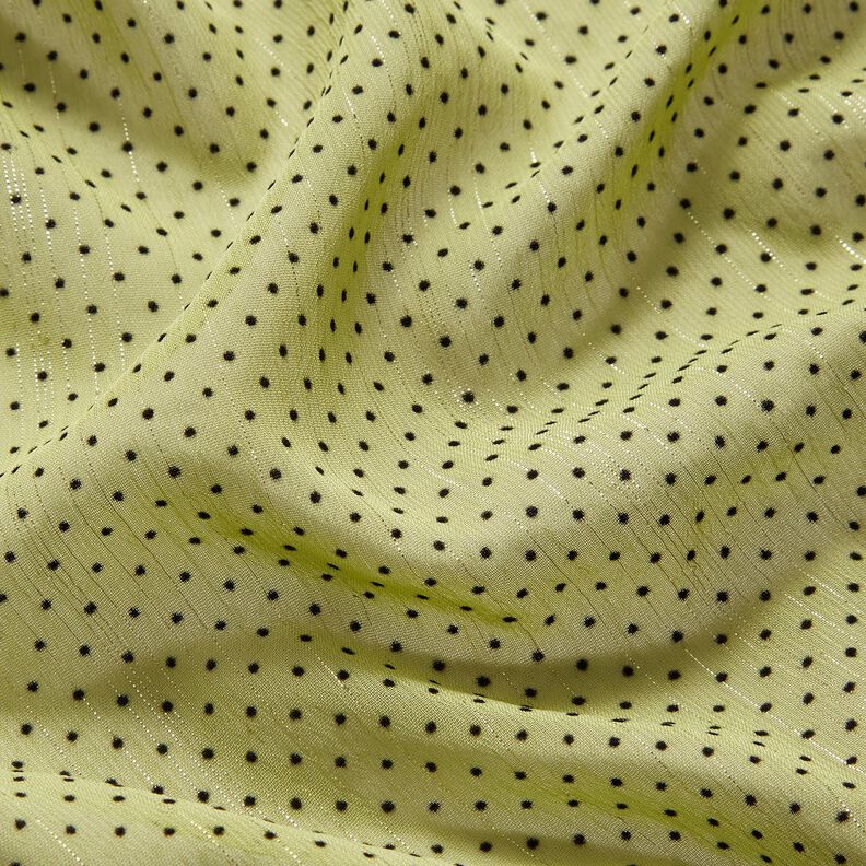 Chiffon glitterstriber og prikker – lys olivengrøn,  image number 2