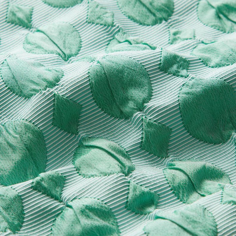 Cloqué prikker og diamantmønstre – salvie/isblå,  image number 2