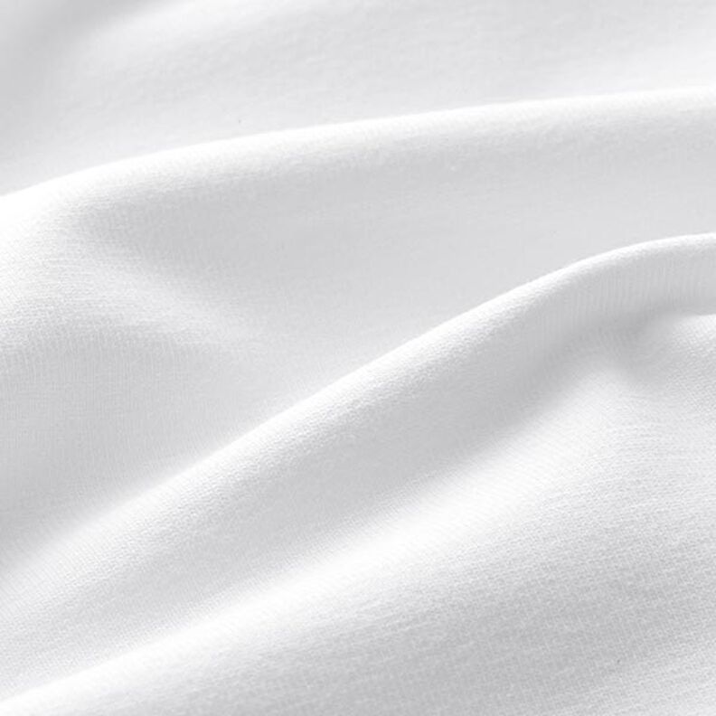 Bomuldsjersey Medium ensfarvet – hvid,  image number 4