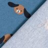 Bomuldsflonel hundehoveder – jeansblå,  thumbnail number 4