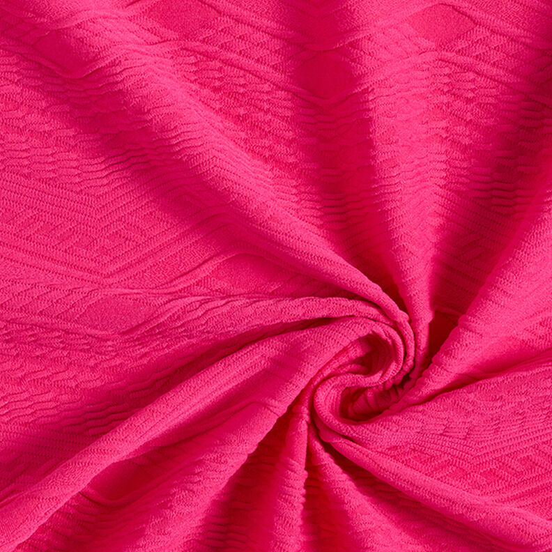 Jacquard jersey zigzag – intens pink,  image number 3