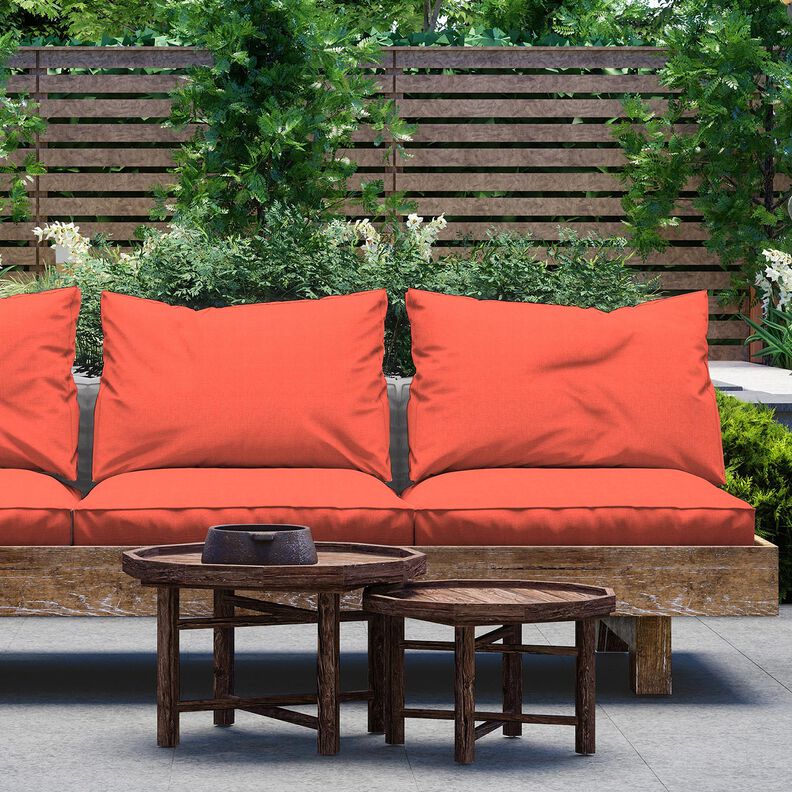 Outdoor stof Canvas Ensfarvet – koral,  image number 5