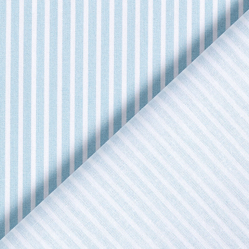 Bomuldspoplin Striber – lyseblå/hvid,  image number 4