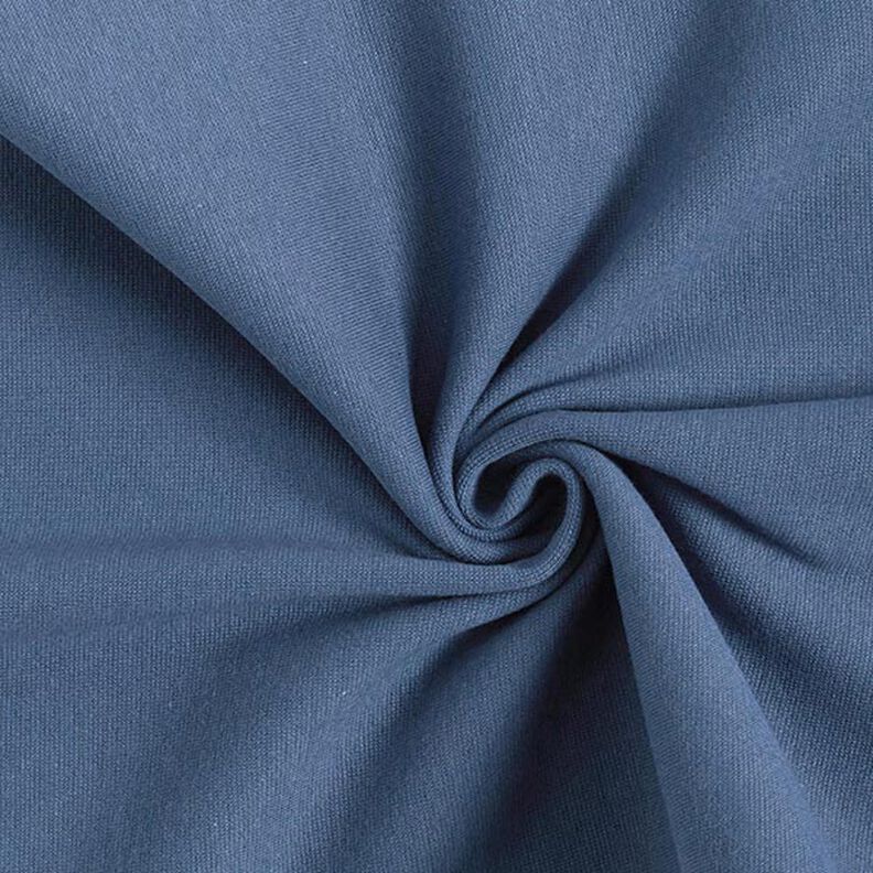 Rib stof ensfarvet – jeansblå,  image number 1