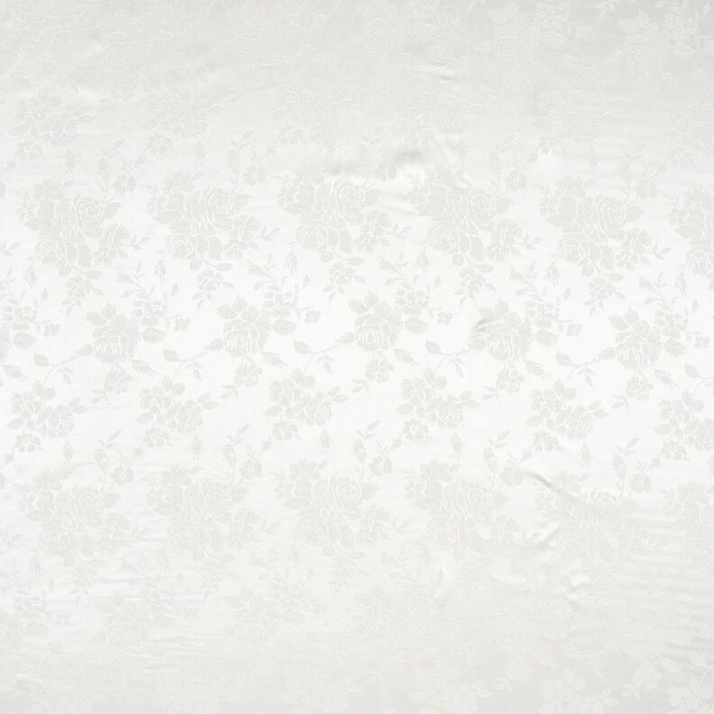 Jacquard stof roser – hvid,  image number 1