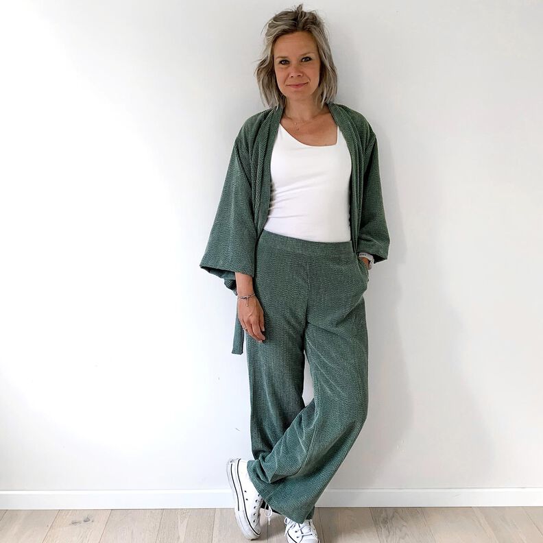 Bred cord Bubble Ensfarvet – reed,  image number 7