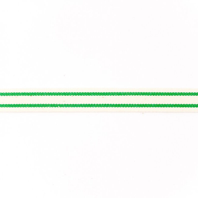 Vævet bånd Bomuld Striber – grøn,  image number 1