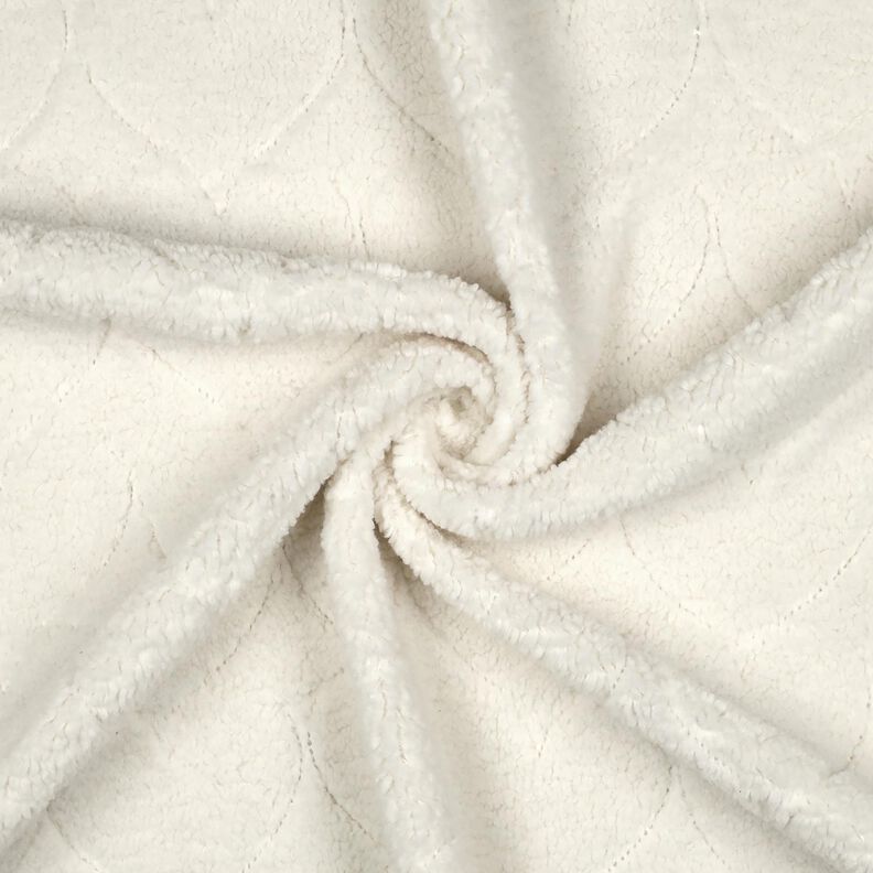 Kunstpels hjertemønster | Poppy Fabrics – uldhvid,  image number 3