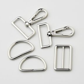 Tasker tilbeh&oslash;r Set [5-delt | 38 mm] &ndash; s&oslash;lv metallic, 