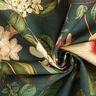 Dekorationsstof Kanvas Nostalgiske blomster – mørkegrøn,  thumbnail number 3