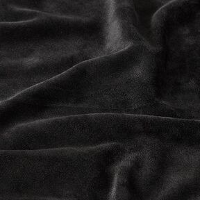 Strækfløjl Nicki – sort | Reststykke 100cm, 