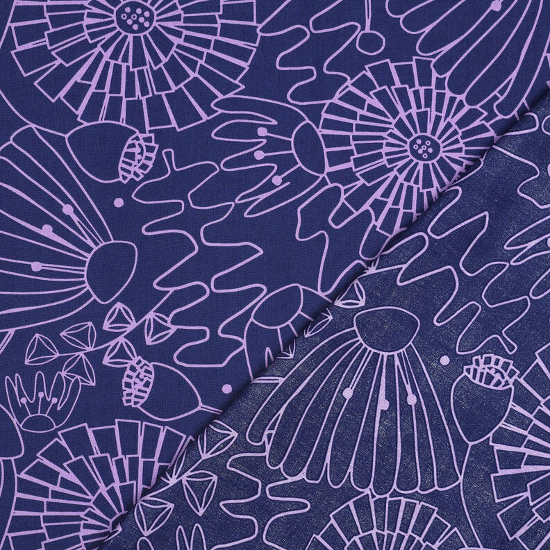 Bomuldspoplin Eden | Nerida Hansen – marineblå/syren,  image number 4