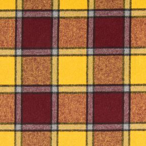 Frakkestof ru tern – bordeaux/karrygul, 