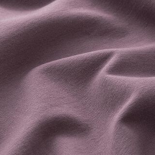 Let bomuldssweat ensfarvet – plum | Reststykke 100cm, 