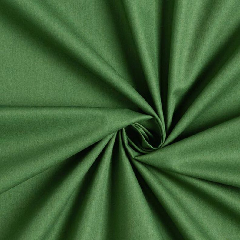 Bomuldspoplin Ensfarvet – mørkegrøn,  image number 1