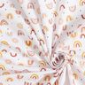 Bomuldsstof Cretonne små regnbuer – hvid/sennep,  thumbnail number 3