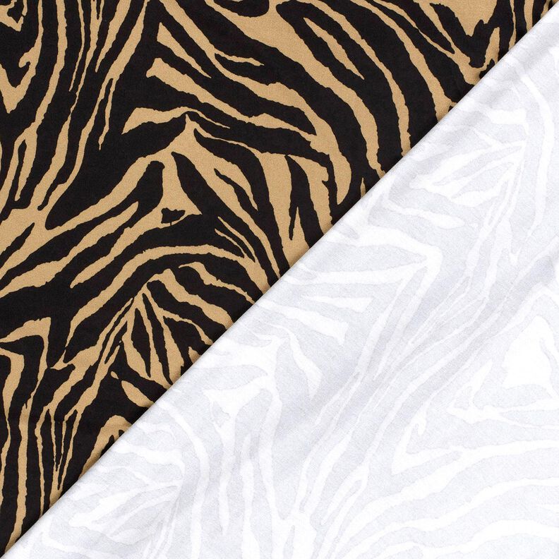 Viskosejersey Zebraprint – mocca/sort,  image number 4