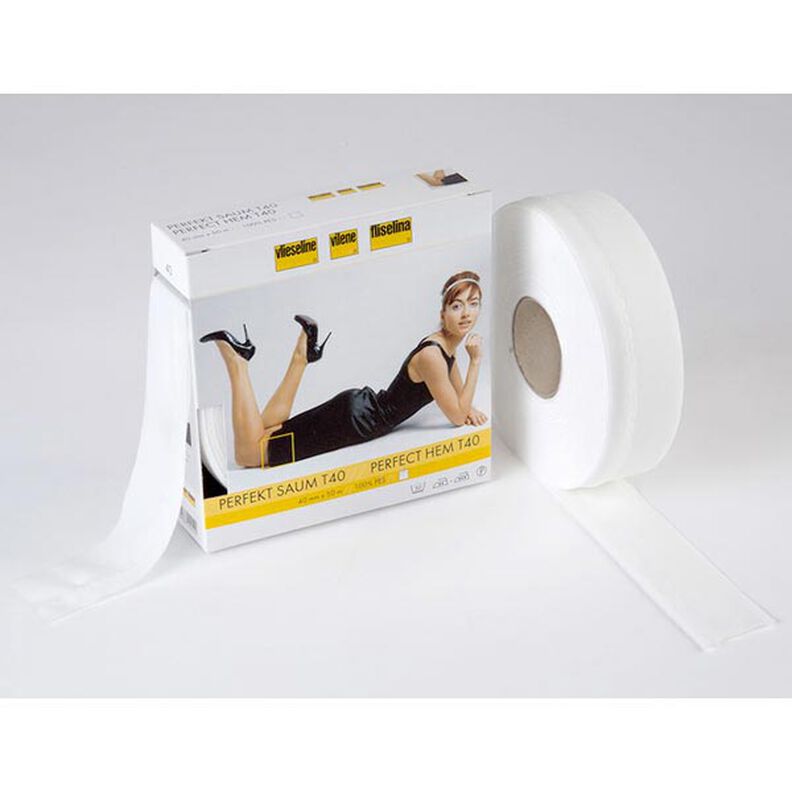 Perfekt-søm [40 mm] | Vlieseline – hvid,  image number 1