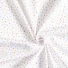 Dekorationsstof Bomuldssatin farverige små prikker – hvid,  thumbnail number 3
