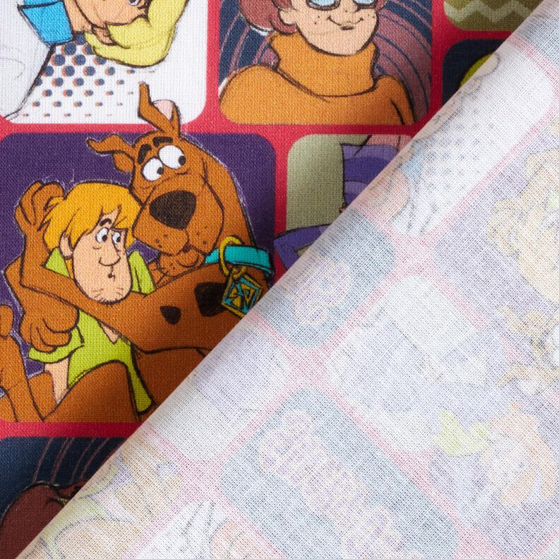 Bomuldspoplin Scooby Doo som tegneserie Licensstof – rød/farvemix,  image number 4
