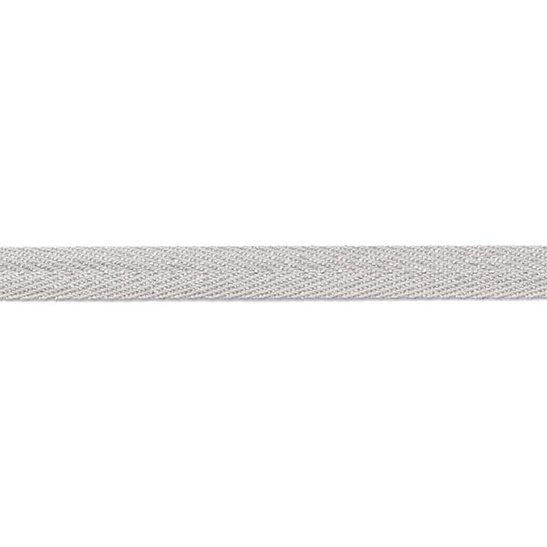 Vævet bånd Metallisk [9 mm] – sølv/sølv metallic,  image number 2