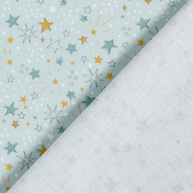 Bomuldspoplin stjernehimmel – babyblue,  image number 4