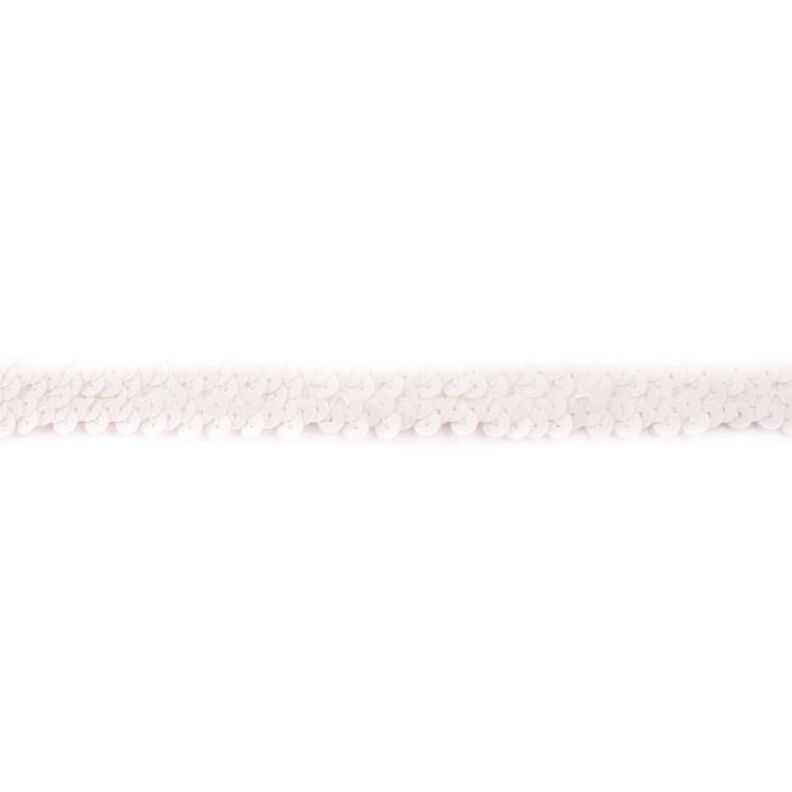 Elastisk pailletbånd [20 mm] – elfenben,  image number 1