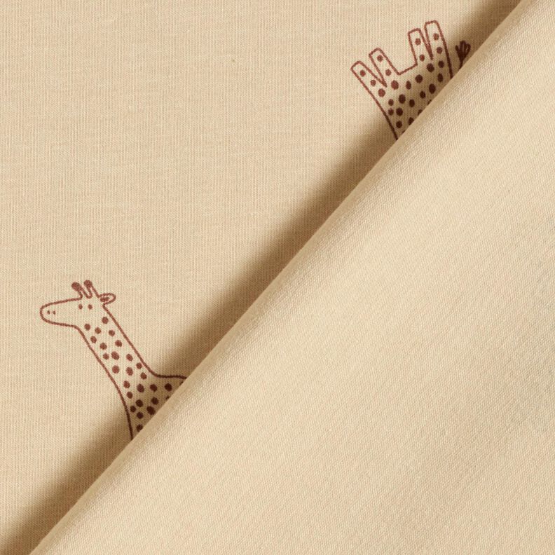 Bomuldsjersey giraffer – mandel,  image number 4