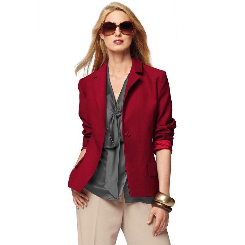 Bi-stretch Gabardine – karminrød | Reststykke 60cm,  image number 6