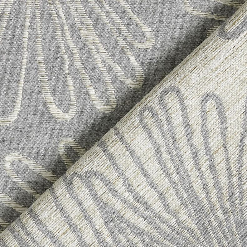 Dekorationsstof Jacquard bladkonturer &ndash; gr&aring;,  image number 4