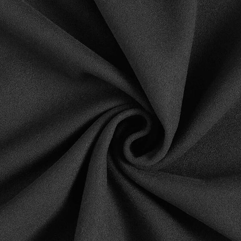 Frakkestof genanvendt polyester – sort,  image number 1