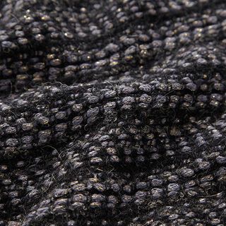 Frakkestof schurwolle-blanding lurex melange – antracit, 