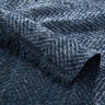 Frakkestof uldblanding zigzag – marineblå,  thumbnail number 5