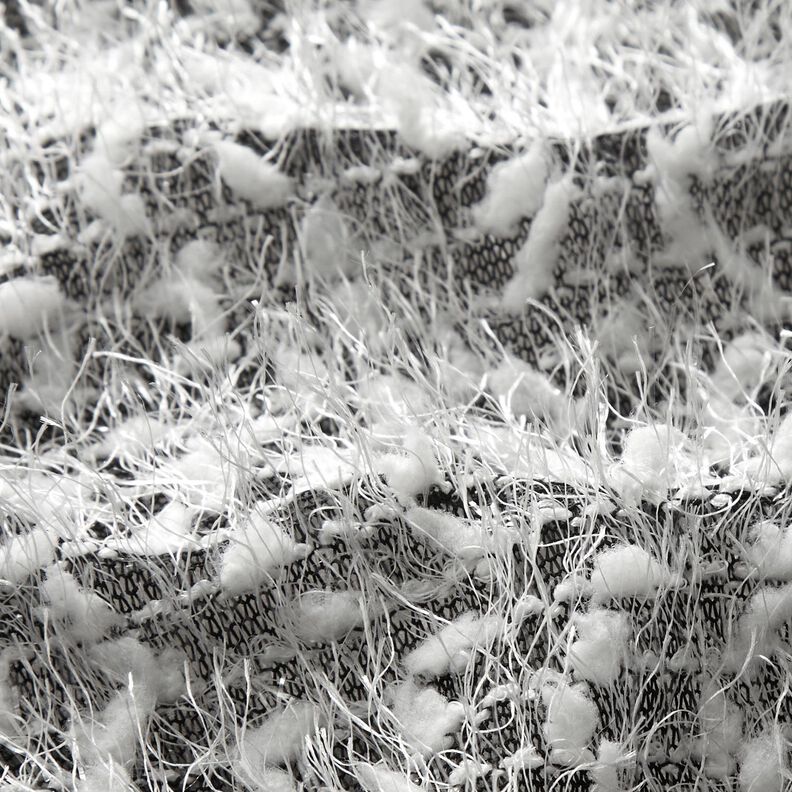 strikstof effektgarn – sort/hvid,  image number 3