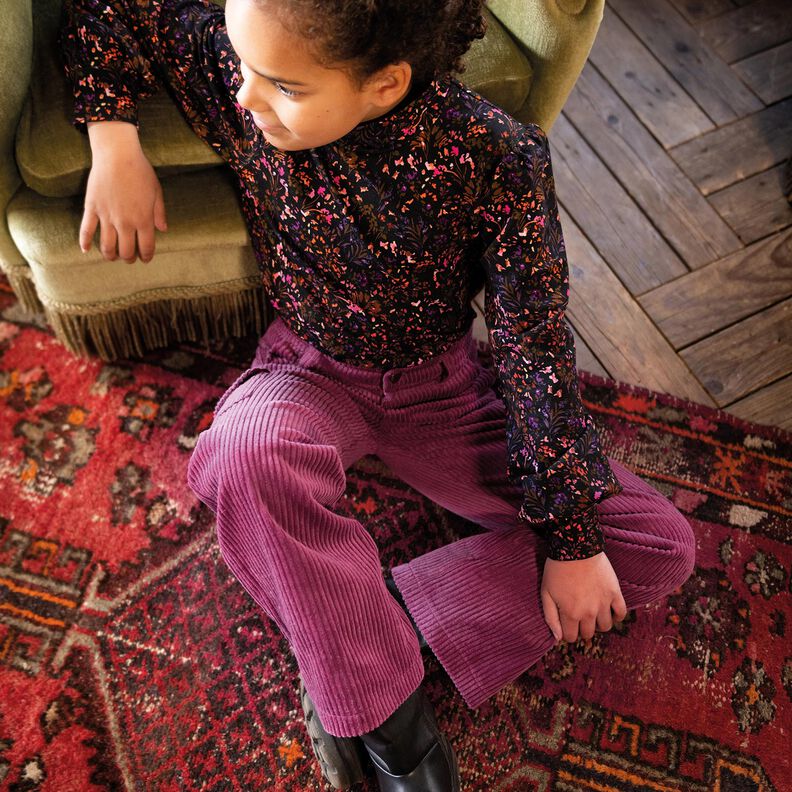 Bred cord forvasket Ensfarvet – bær,  image number 6